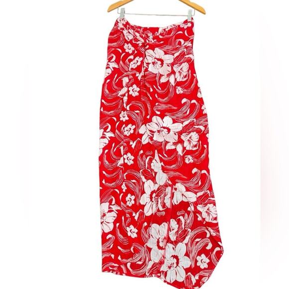 FAITHFULL THE LABEL - LULU MAXI SKIRT CAMARA FLORAL PRINT - RED Size 4 - Picture 7 of 8